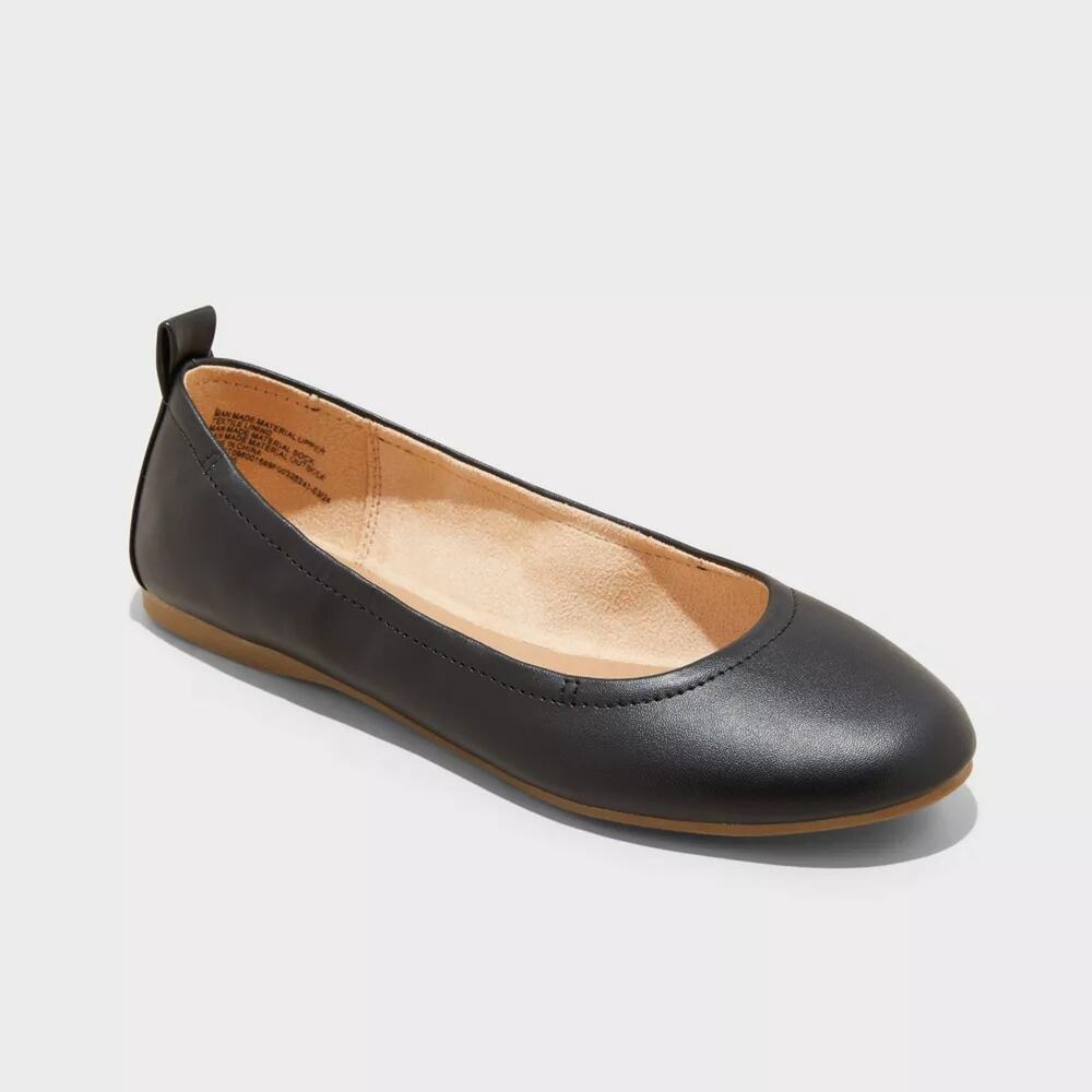 Women's Danielle Scrunch Ballet Flats - Universal Thread - Black 9
